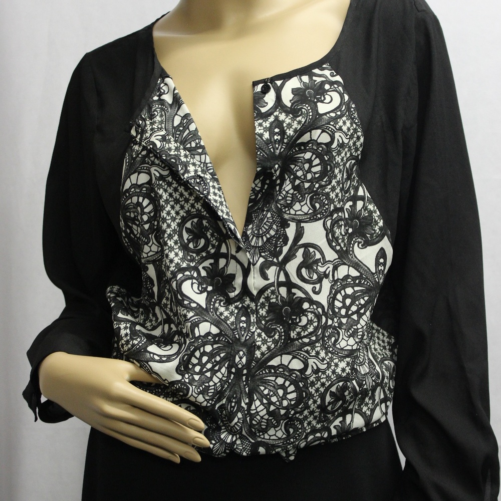 Calvin Klein Button Down Long Sleeve Blouse